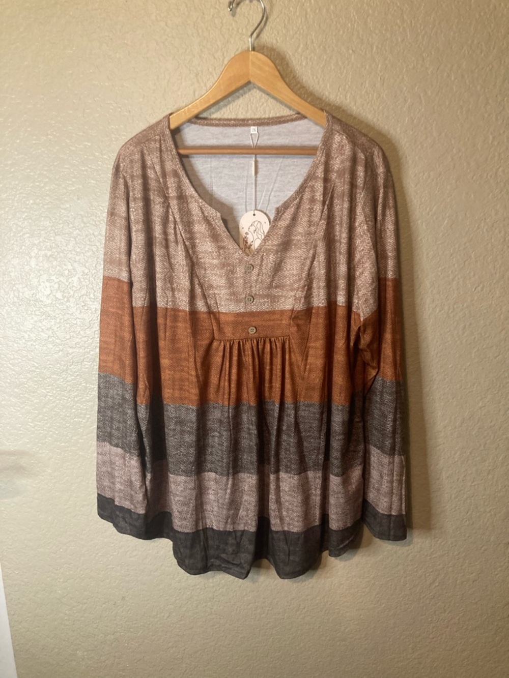NWT Tunic Blouse Minimalist Feminine Boho Casual Floaty Top Women’s Size 2X